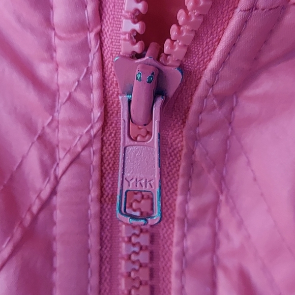 1st Down Vintage Coral Pink Nylon Duck Down Blend Full Zip Jacket - Picture 10 of 16